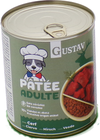 Bubimex - P&acirc;t&eacute;e GUSTAV au Gibier pour Chiens Adultes - 800g