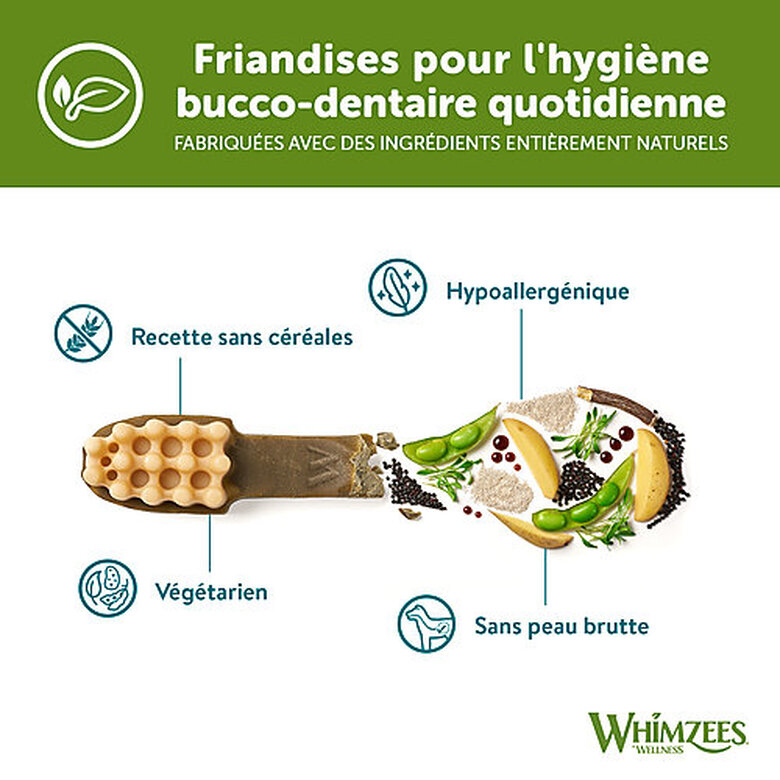 Whimzees - Friandises Brosse à Dents Dog Treats S pour Chien - x24 Image numéro 5 Whimzees - Friandises Brosse à Dents Dog Treats S pour Chien - x24 Image numéro 5