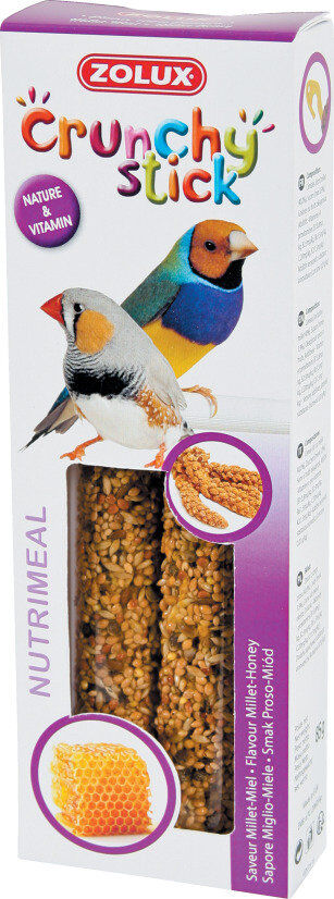 Zolux - Friandises Crunchy Stick Millet et Miel pour Oiseaux &Eacute;xotique - 85g Image num&eacute;ro 1