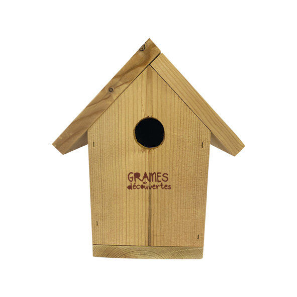 Nichoir à Oiseaux HABAU Avec Toit En Zinc - Protection Météo, Trou D'Entrée Adjustable - Pour Mésanges Et Autres Oiseaux