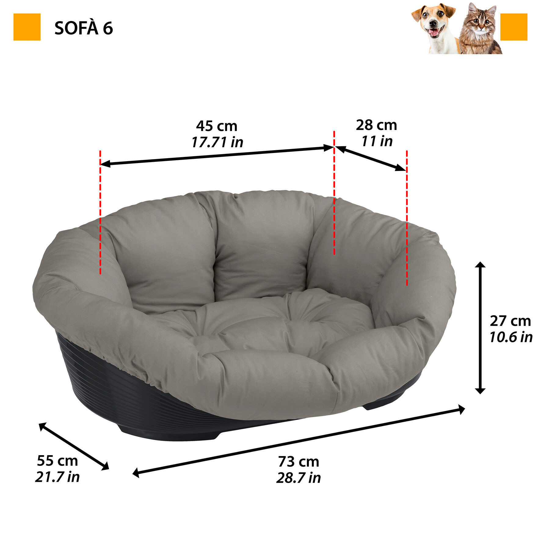 Ferplast - Sofa 6 Tourterel pour Chiens Image num&eacute;ro 5