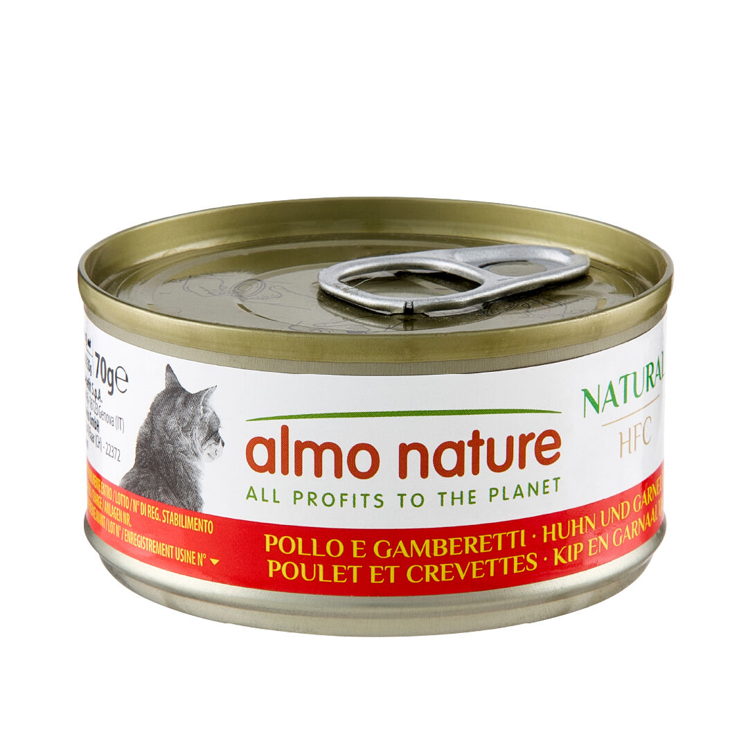 Almo Nature - P&acirc;t&eacute;e en Bo&icirc;te HFC Natural Poulet et Crevettes pour Chat - 70g Image num&eacute;ro 1