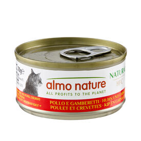 Almo Nature - P&acirc;t&eacute;e en Bo&icirc;te HFC Natural Poulet et Crevettes pour Chat - 70g
