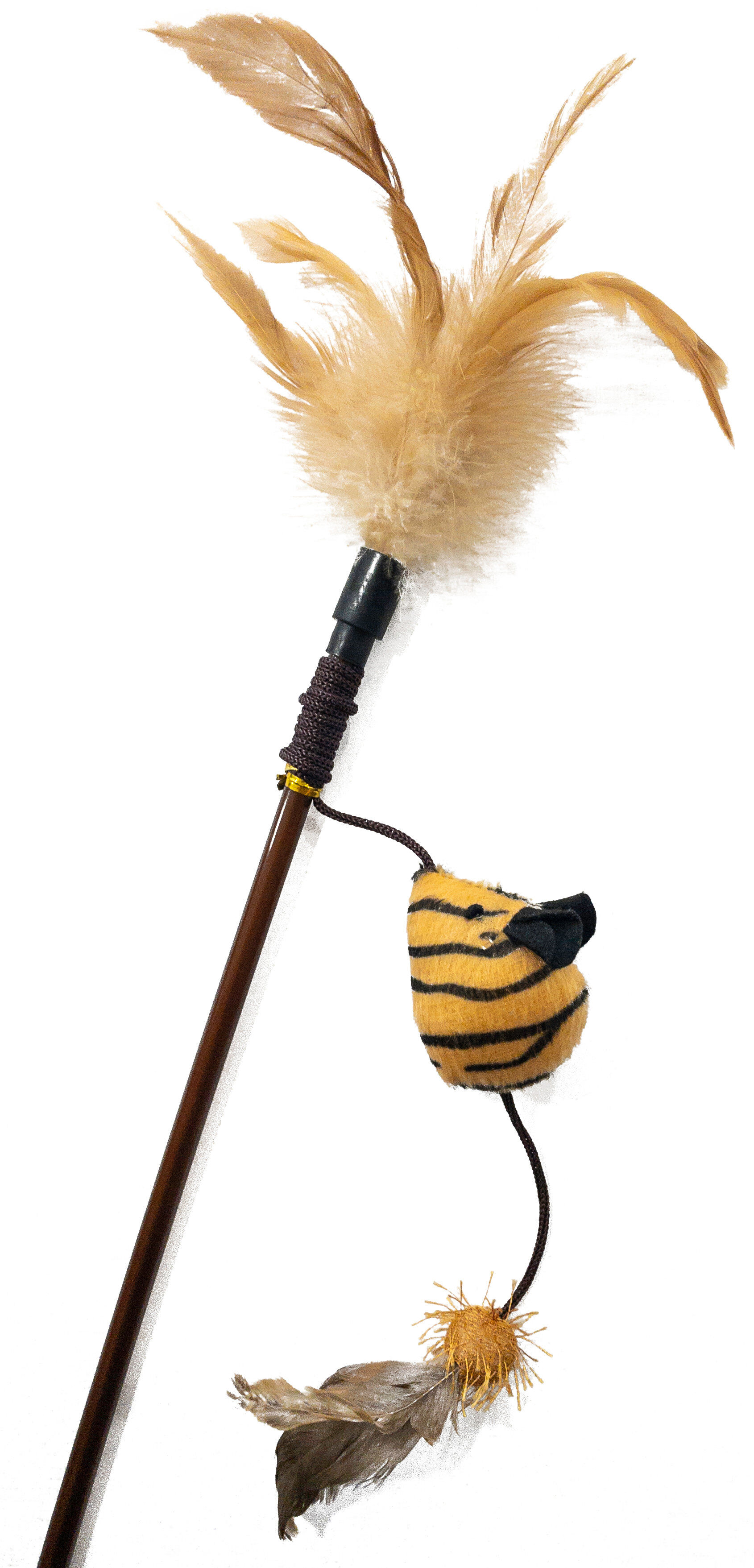 Croci - Jouet Canne &agrave; P&ecirc;che Souris Plume pour Chats - 47cm Image num&eacute;ro 1