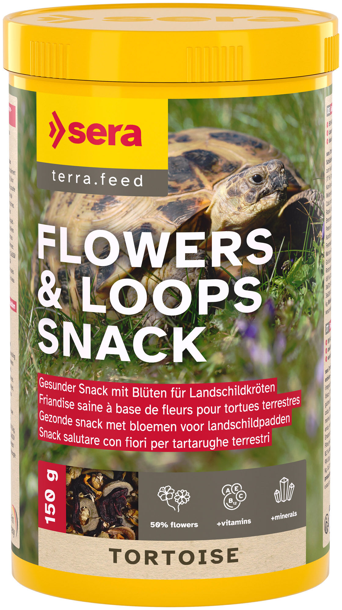Sera - Friandises Flowers & Loops Snack &agrave; base de Fleurs pour Tortues Terrestres - 1L/140g Image num&eacute;ro 1