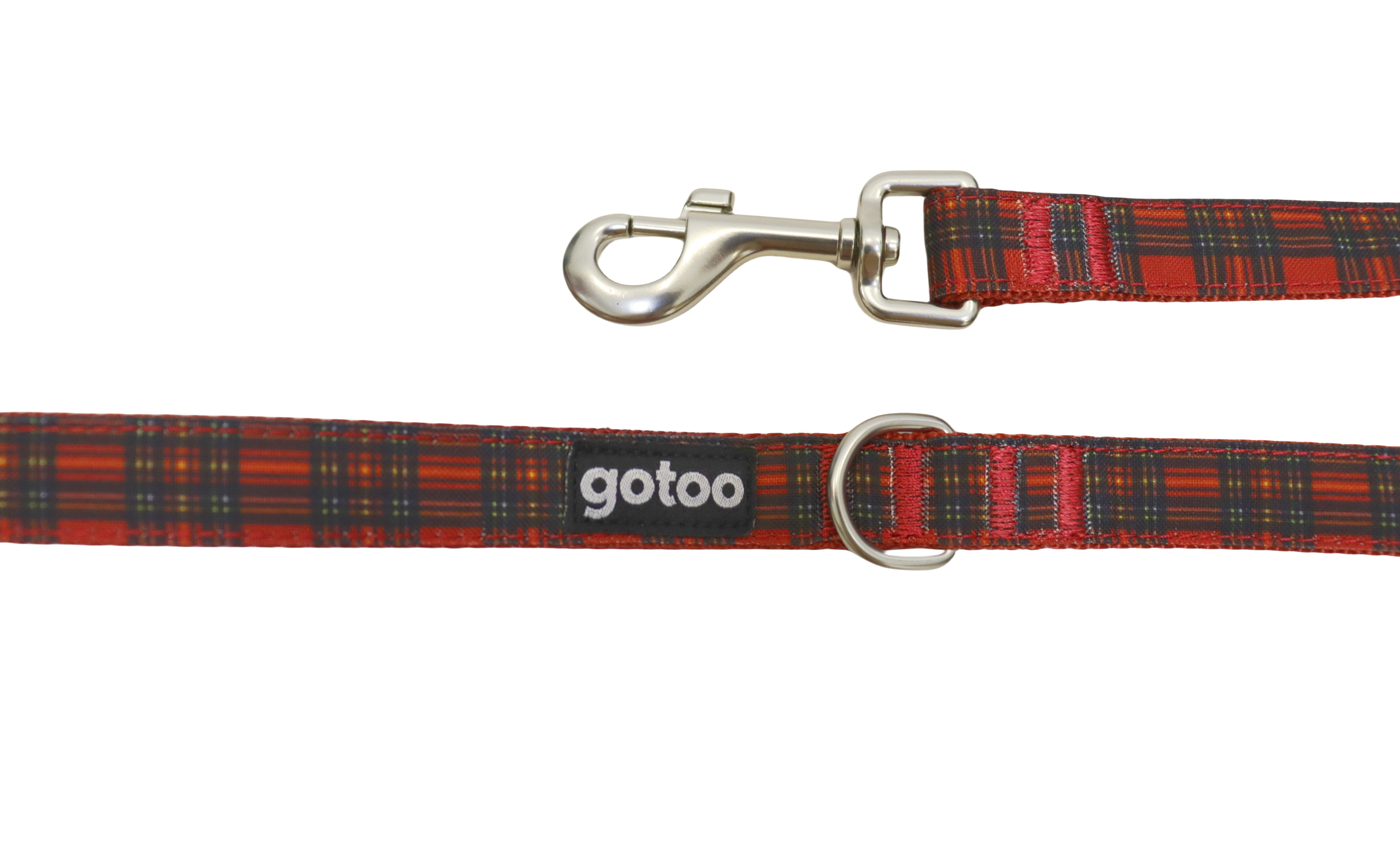 Gotoo - Laisse en Tartan Rouge pour chien - M Image num&eacute;ro 2