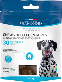 Francodex - Friandises Chews Bucco-dentaires pour Chiens > 10Kg - x30