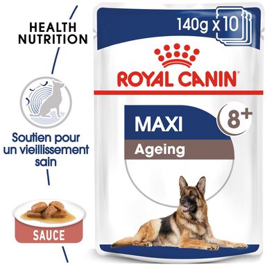 ROYAL CANIN - SACHET FRAICHEUR MAXI AGEING en sauce POUR CHIENS SENIORS - 10x140