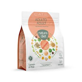 Natura Diet - Croquettes Adulte au Saumon pour Chat - 400g Natura Diet - Croquettes Adulte au Saumon pour Chat - 400g