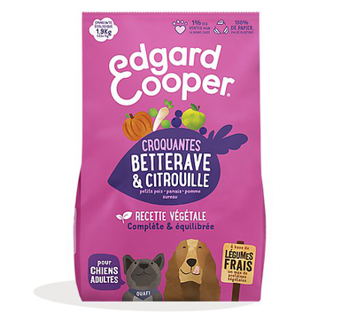Edgard & Cooper - Croquettes Végétales Betterave et Citrouille pour Chien - 2,5Kg