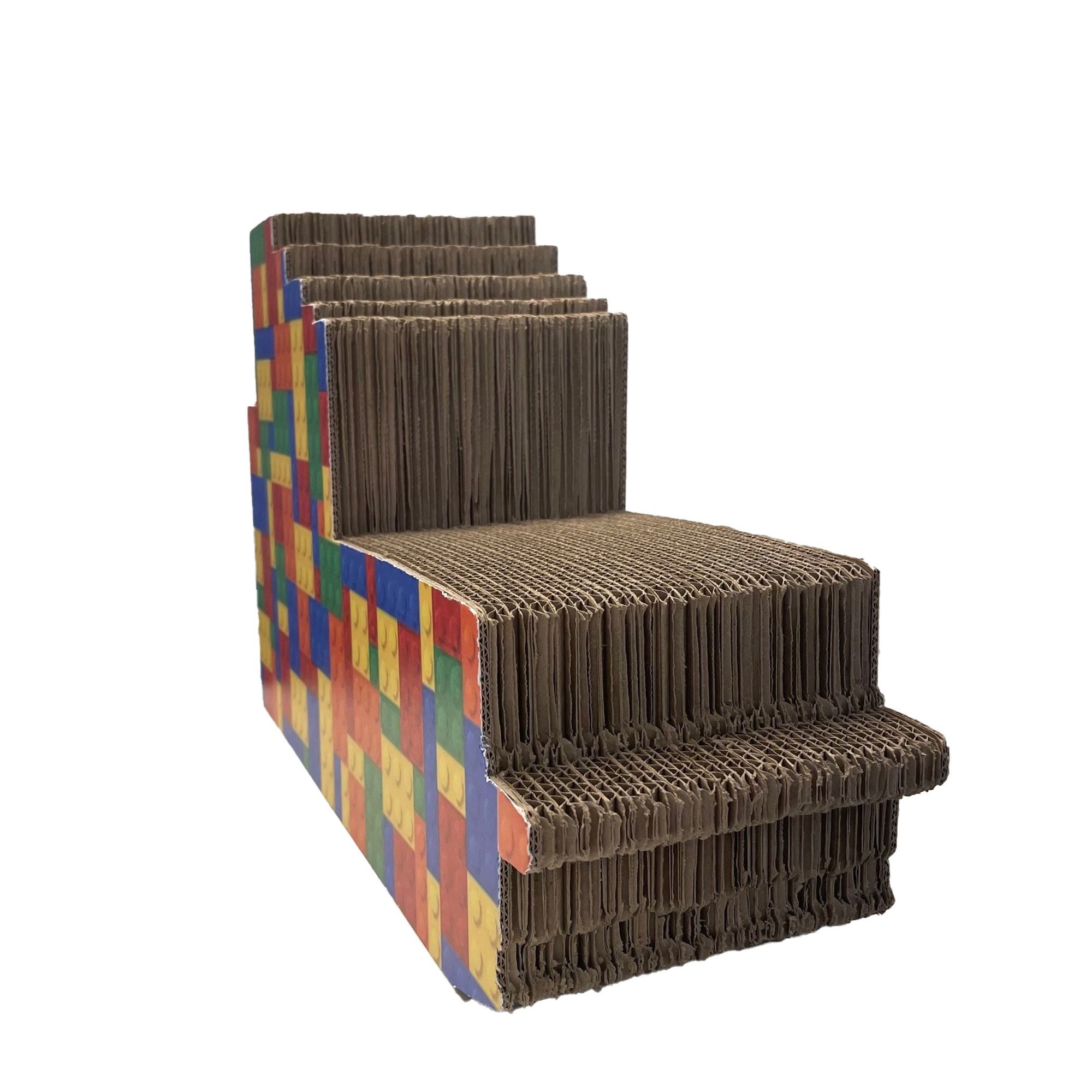 Pet Design - Griffoir en Carton Lego pour Chat - 39x26x18cm Image num&eacute;ro 2