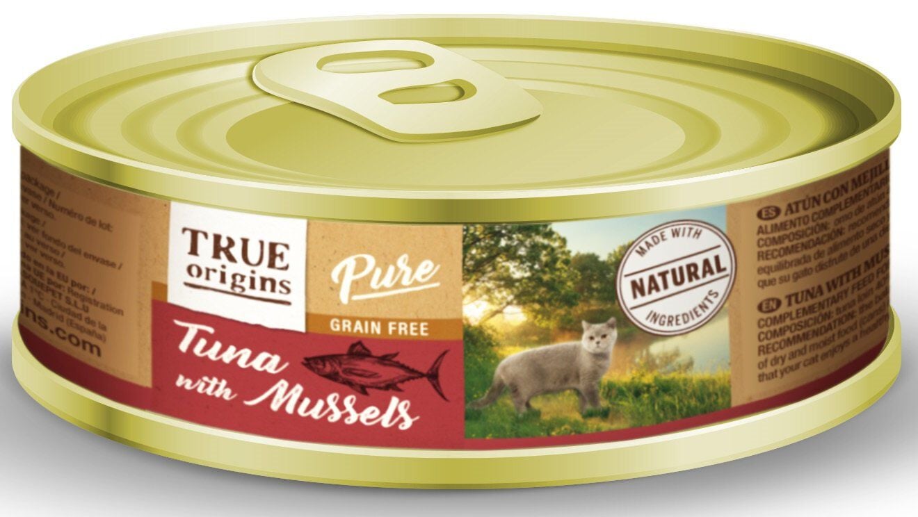 True Origins Pure - Pat&eacute;e Top Cat Adult Thon Moules - 85g Image num&eacute;ro 1