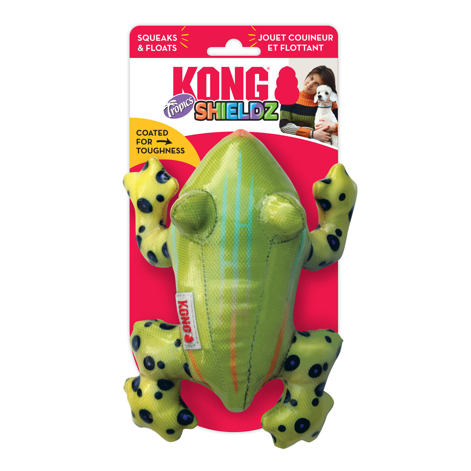 KONG - Jouet Shieldz Tropics Grenouille pour Chiens - M Image num&eacute;ro 1