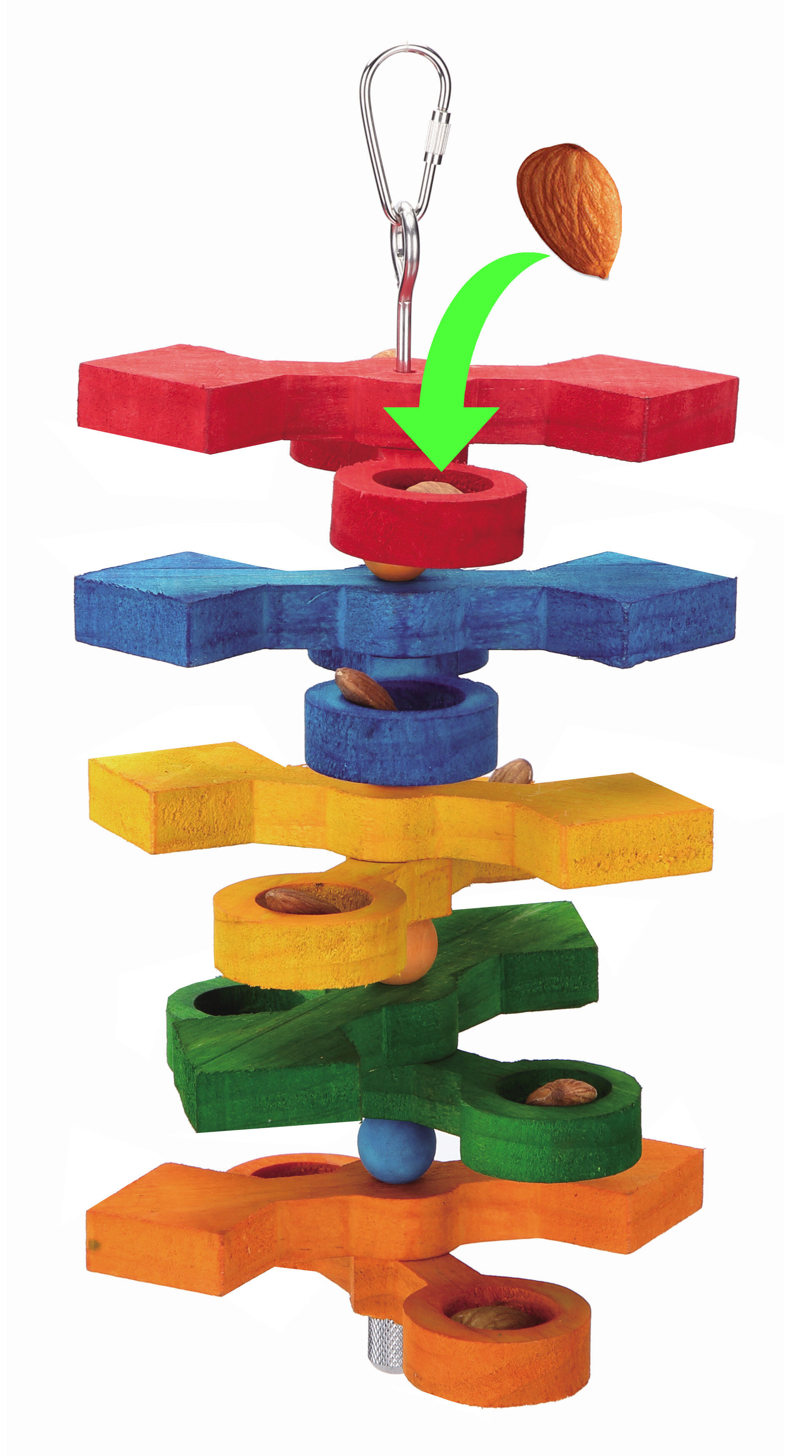 United Bird - Jouet &agrave; Suspendre Hide Treats pour Perroquet - 26cm Image num&eacute;ro 1