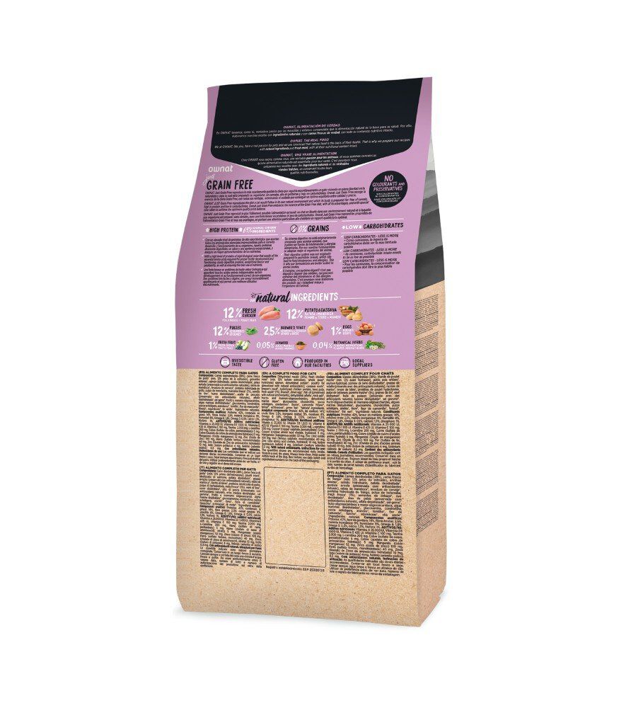 Ownat - Croquettes JUST Grain Free Sterilized Poulet pour Chats - 3Kg Image num&eacute;ro 2