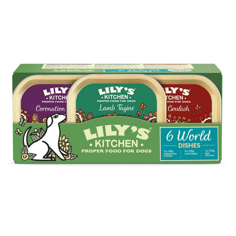 Lily's Kitchen - Multipack Pâtées "Cuisines du Monde" pour Chien - 6x150g Image numéro 1 Lily's Kitchen - Multipack Pâtées "Cuisines du Monde" pour Chien - 6x150g Image numéro 1