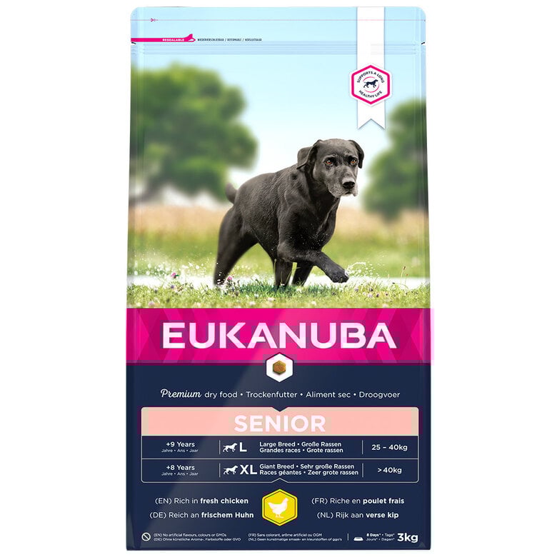 Eukanuba - Croquettes Chien Senior Pour Grande Race Poulet - 3kg Image numéro 1 Eukanuba - Croquettes Chien Senior Pour Grande Race Poulet - 3kg Image numéro 1
