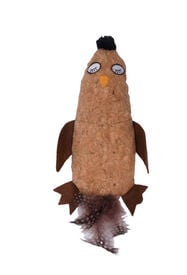 Tootoy! - Jouet Oiseau Liège pour Chats - Marron