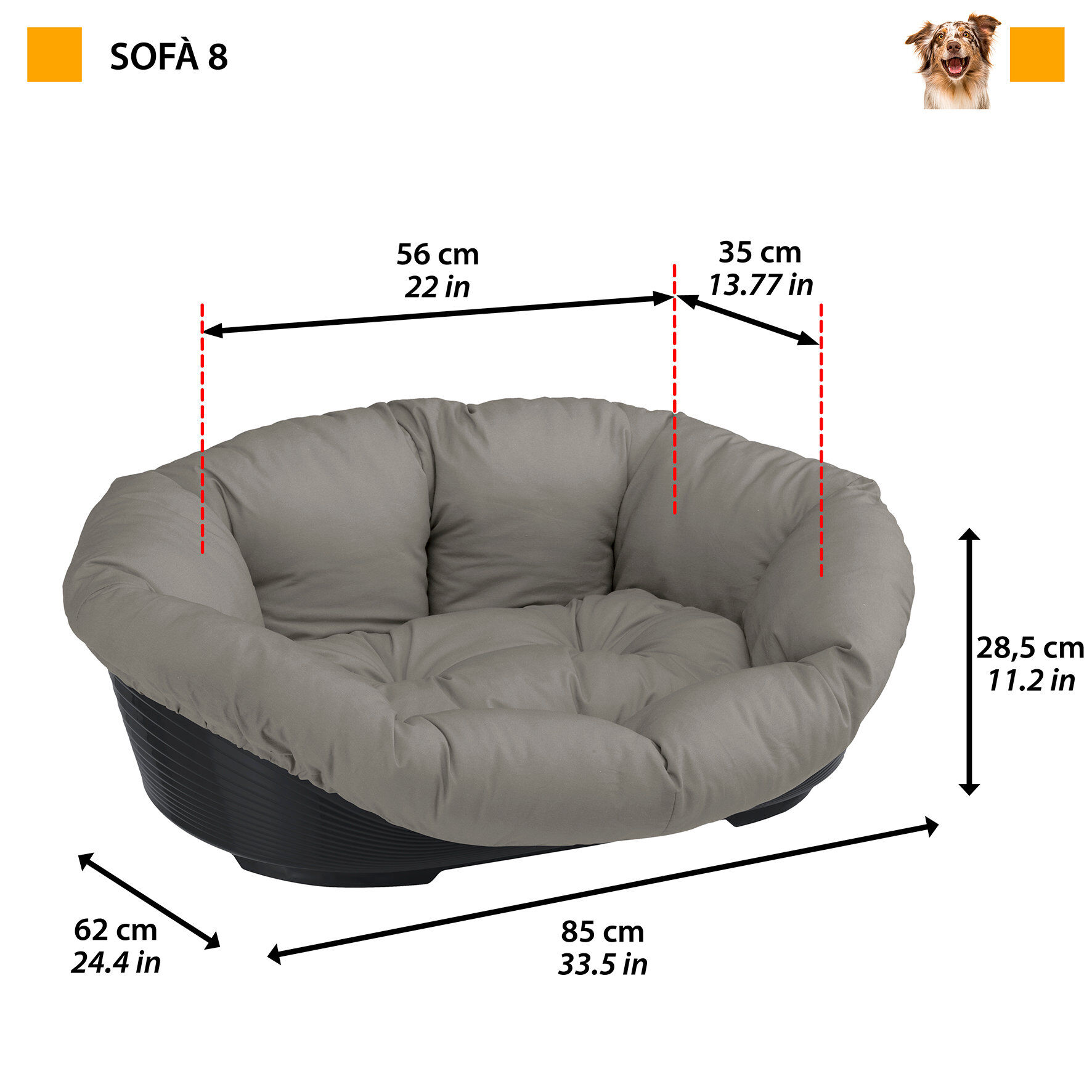 Ferplast - Sofa 8 Tourterel pour Chiens Image num&eacute;ro 4