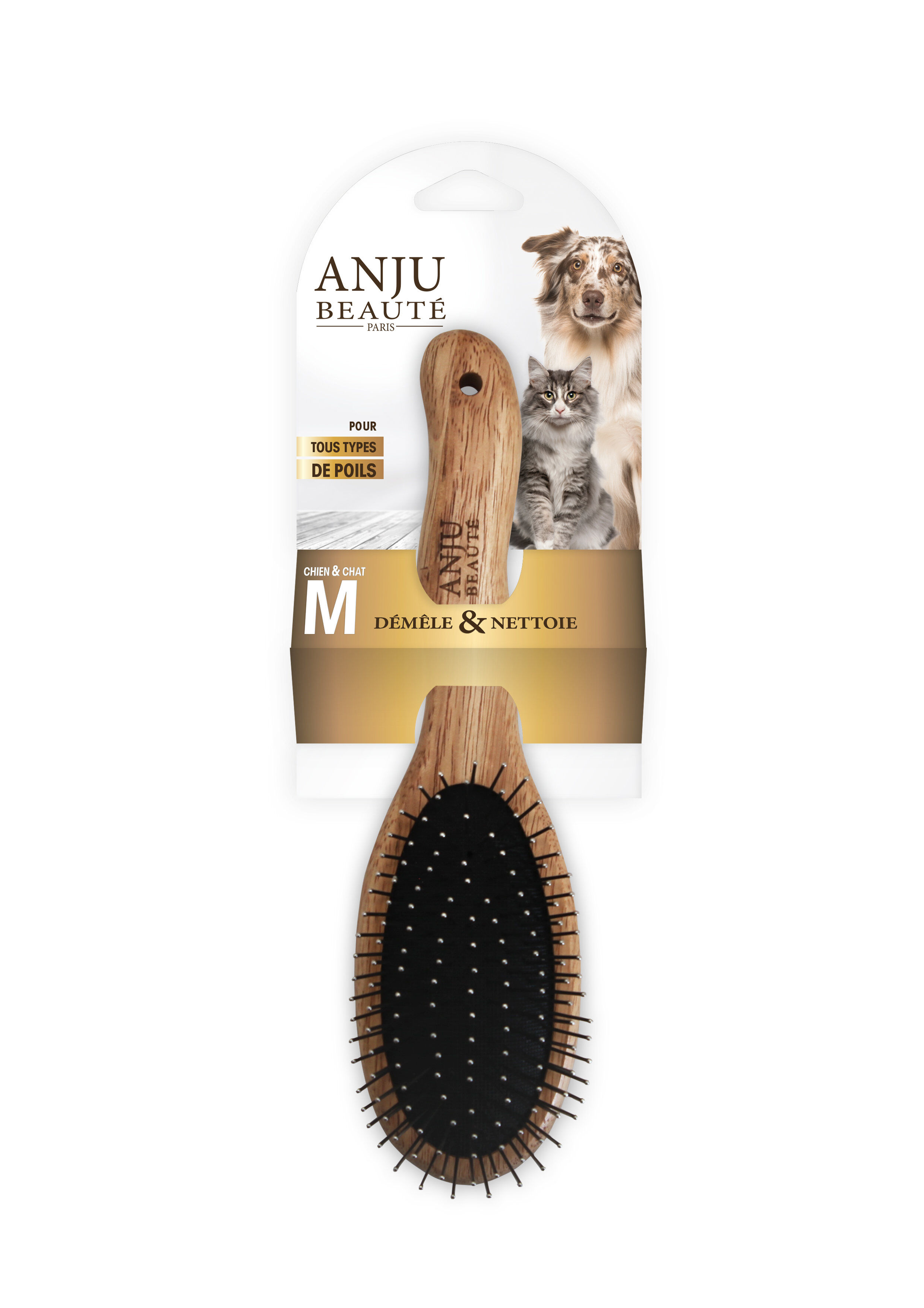 Anju Beaute - Brosse Simple D&eacute;m&ecirc;le et Nettoie - M Image num&eacute;ro 1