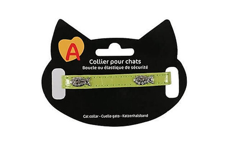 Animalis - Collier Fantaisie Poisson pour Chat - Vert image number null