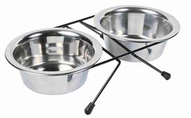 Trixie - Set gamelles, en acier inoxydable/métal