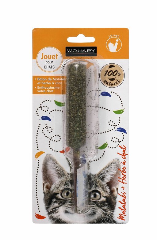 Wouapy - Jouet Longue Sucette avec Herbe à Chat et Matatabi pour Chat Image numéro 1 Wouapy - Jouet Longue Sucette avec Herbe à Chat et Matatabi pour Chat Image numéro 1