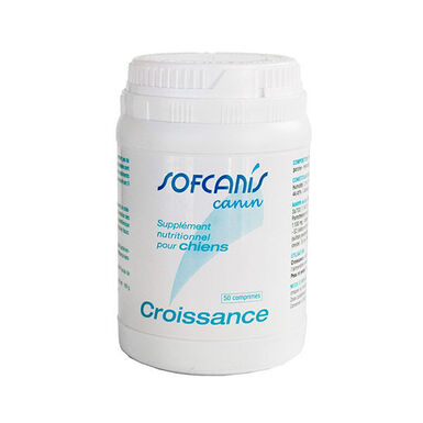 Sofcanis - Comprimés Croissance Supplément Nutritionnel pour Chiens - x50
