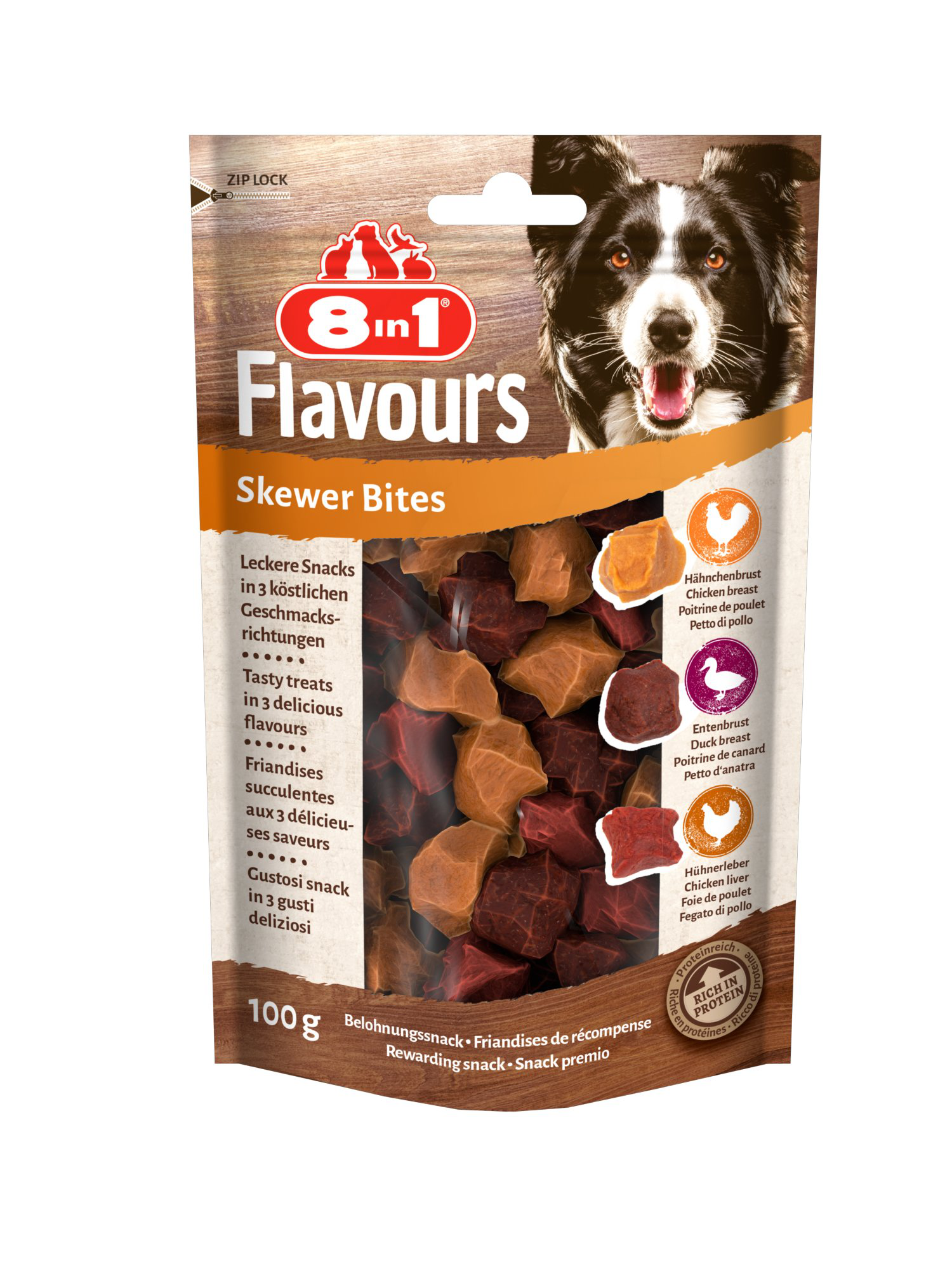 8in1 - Friandises Bouch&eacute;es &agrave; la viande pour Chien - 100g Image num&eacute;ro 1