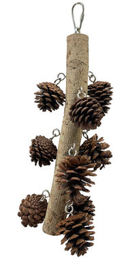 United Bird - JOUET ARBRE POMMES PIN pour Oiseaux - 30CM