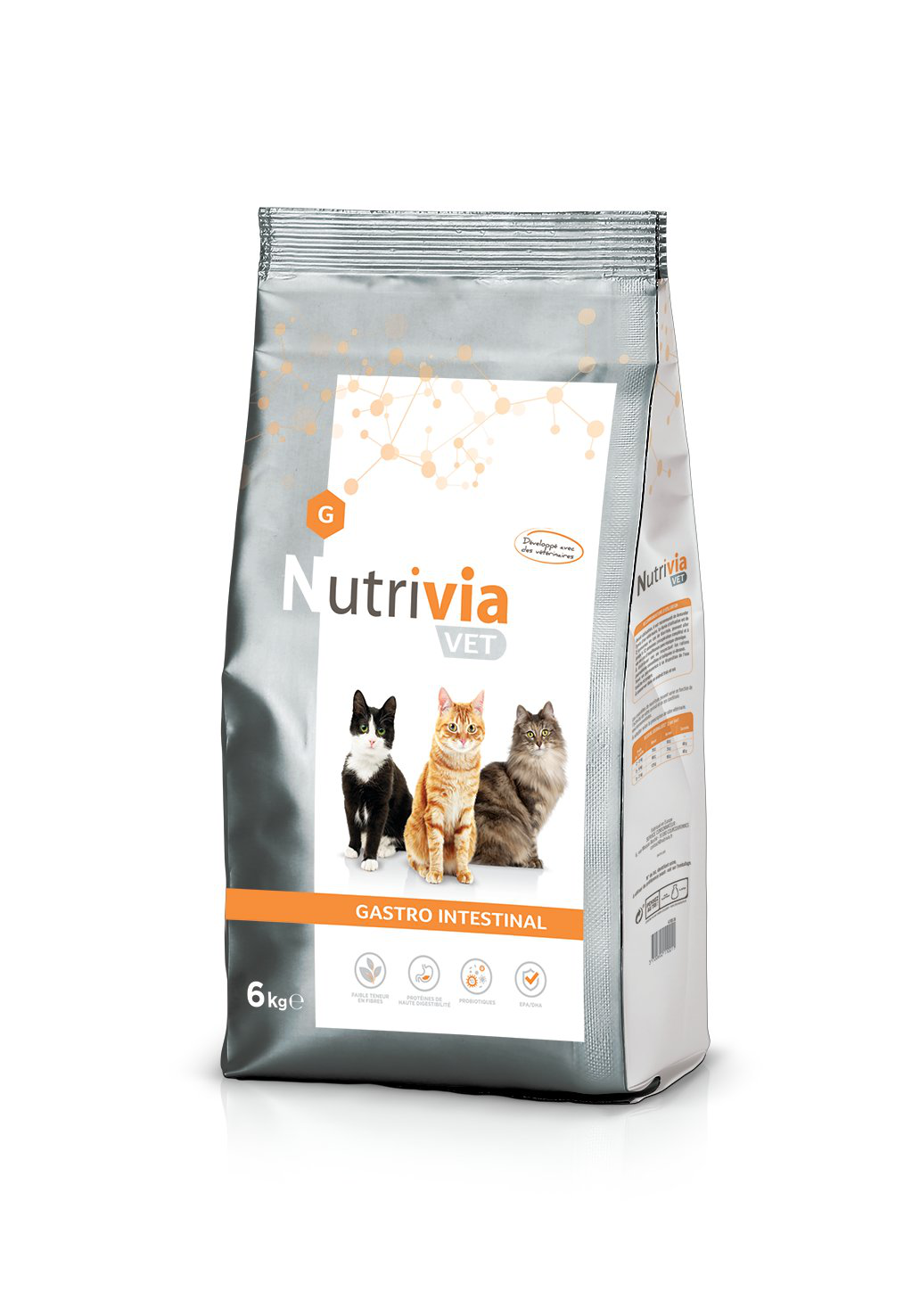 Nutrivia Vet - Croquettes Gastro Intestinal pour Chat - 3Kg Image num&eacute;ro 1