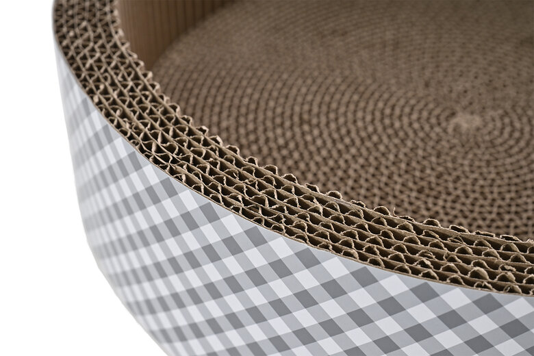 Leeby - Griffoir Funny en Carton Vichy pour Chats - 40cm Image numéro 5 Leeby - Griffoir Funny en Carton Vichy pour Chats - 40cm Image numéro 5