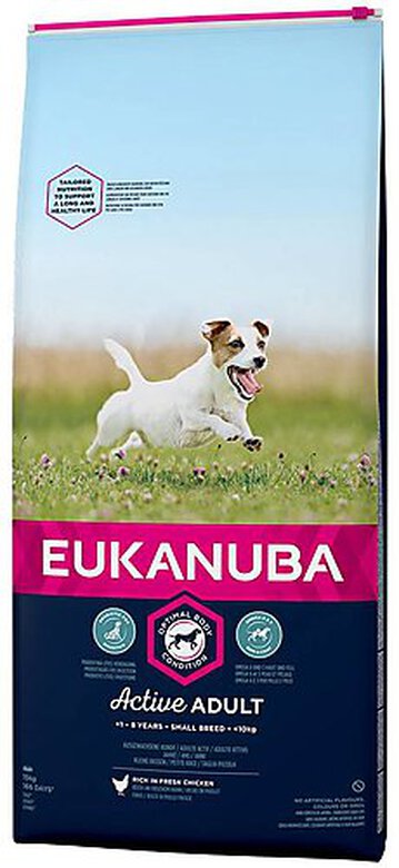 Eukanuba - Croquettes Chien Adulte Pour Petite Race Poulet - 15 Kg Image numéro 1 Eukanuba - Croquettes Chien Adulte Pour Petite Race Poulet - 15 Kg Image numéro 1