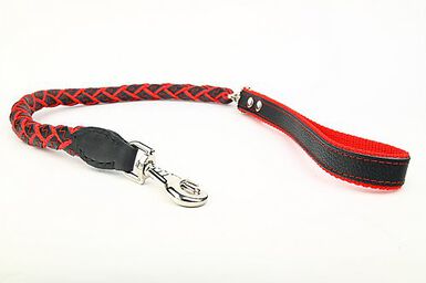 Yogipet - Laisse en Cuir Tressé 120cm pour Chien - Rouge