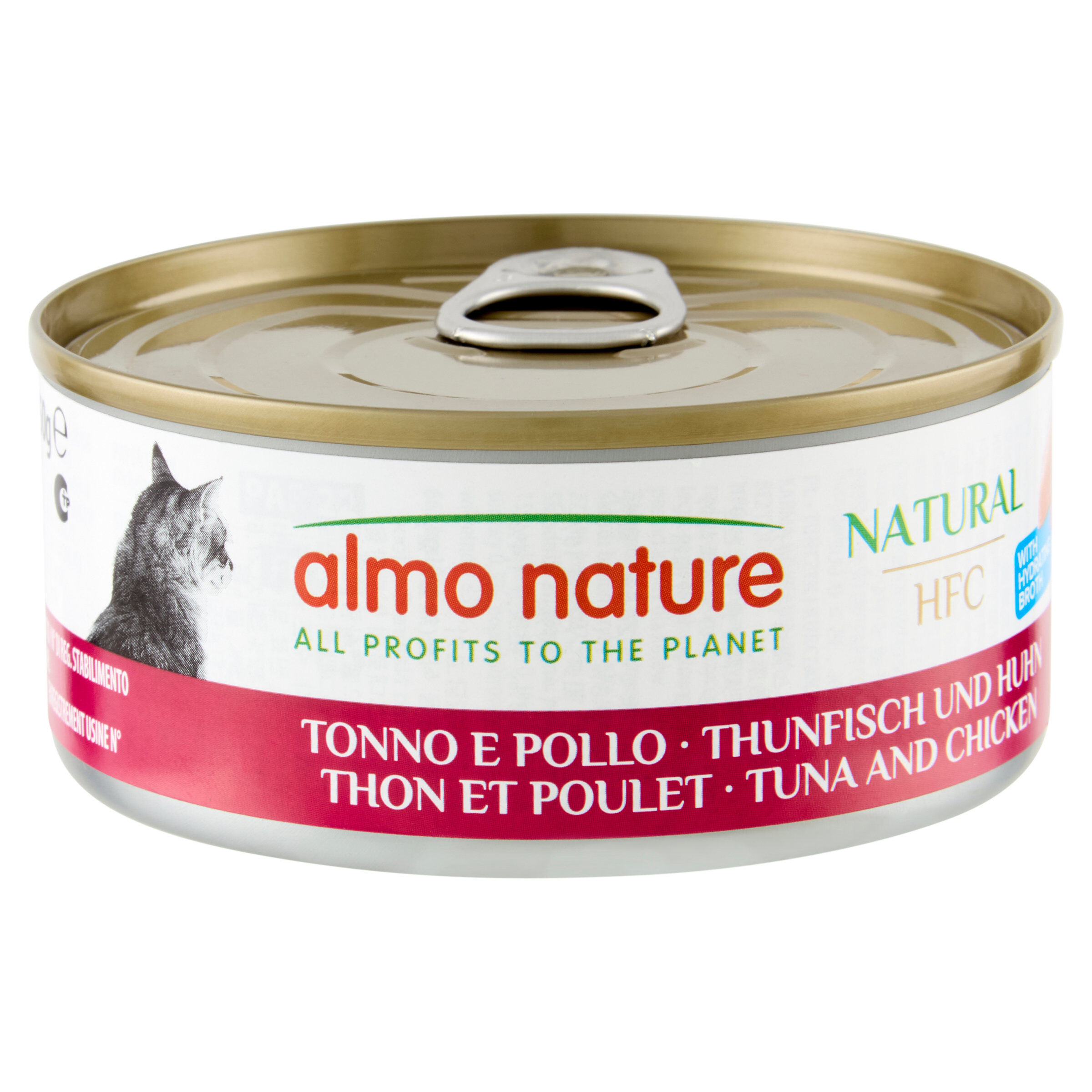 Almo Nature - P&acirc;t&eacute;e en Bo&icirc;te HFC Natural Thon et Poulet pour Chat - 150g Image num&eacute;ro 1