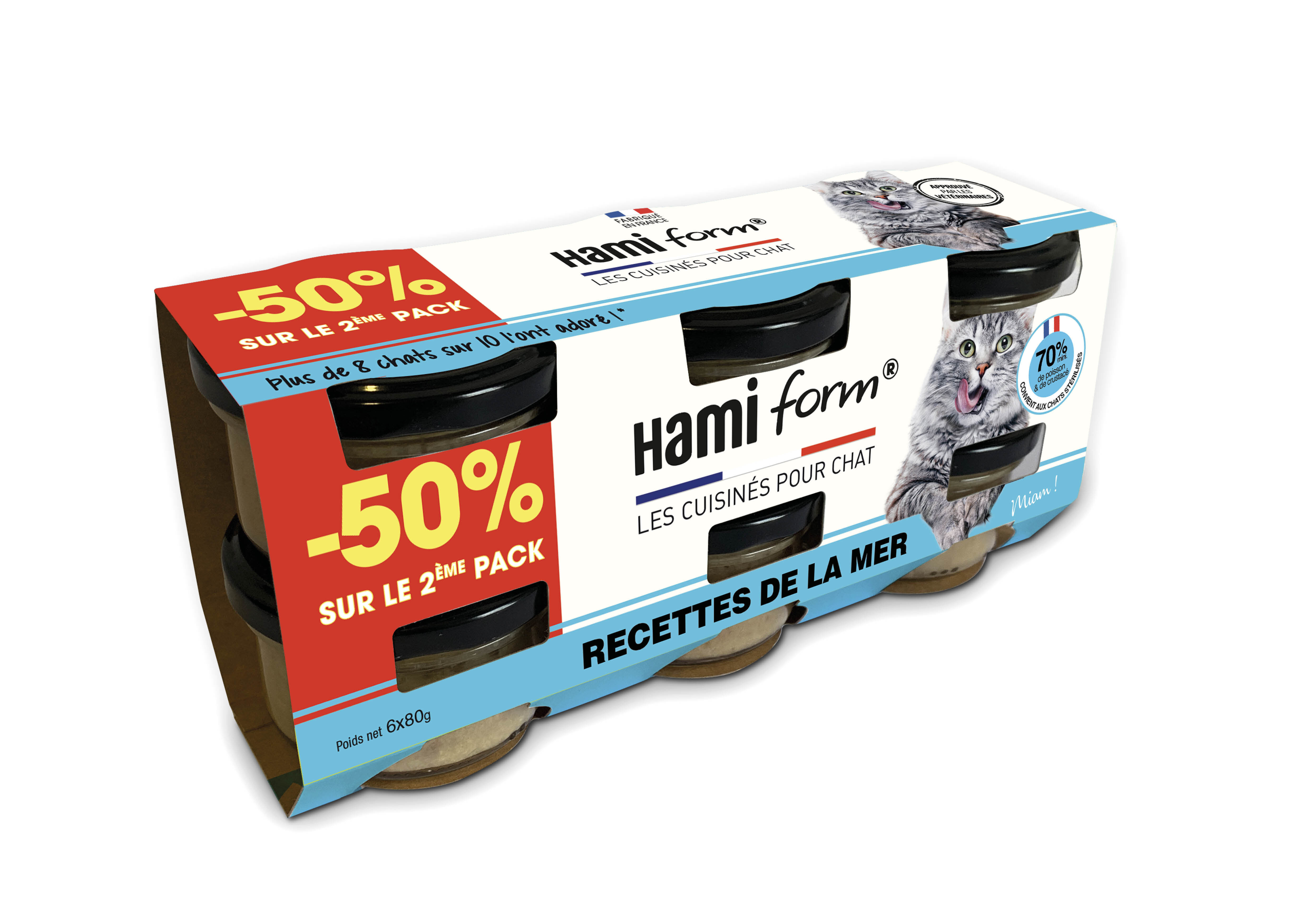 Hamiform - Recettes de la Mer Gourmandes aux Poissons - 6x80g /- 50% sur le 2&egrave;me Image num&eacute;ro 1
