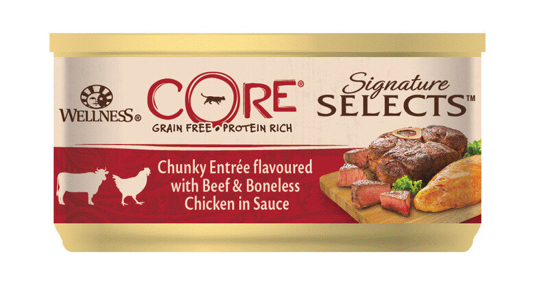 Wellness CORE - Pâtée Signature Selects Bœuf et Poulet pour Chat - 79g Image numéro 1 Wellness CORE - Pâtée Signature Selects Bœuf et Poulet pour Chat - 79g Image numéro 1