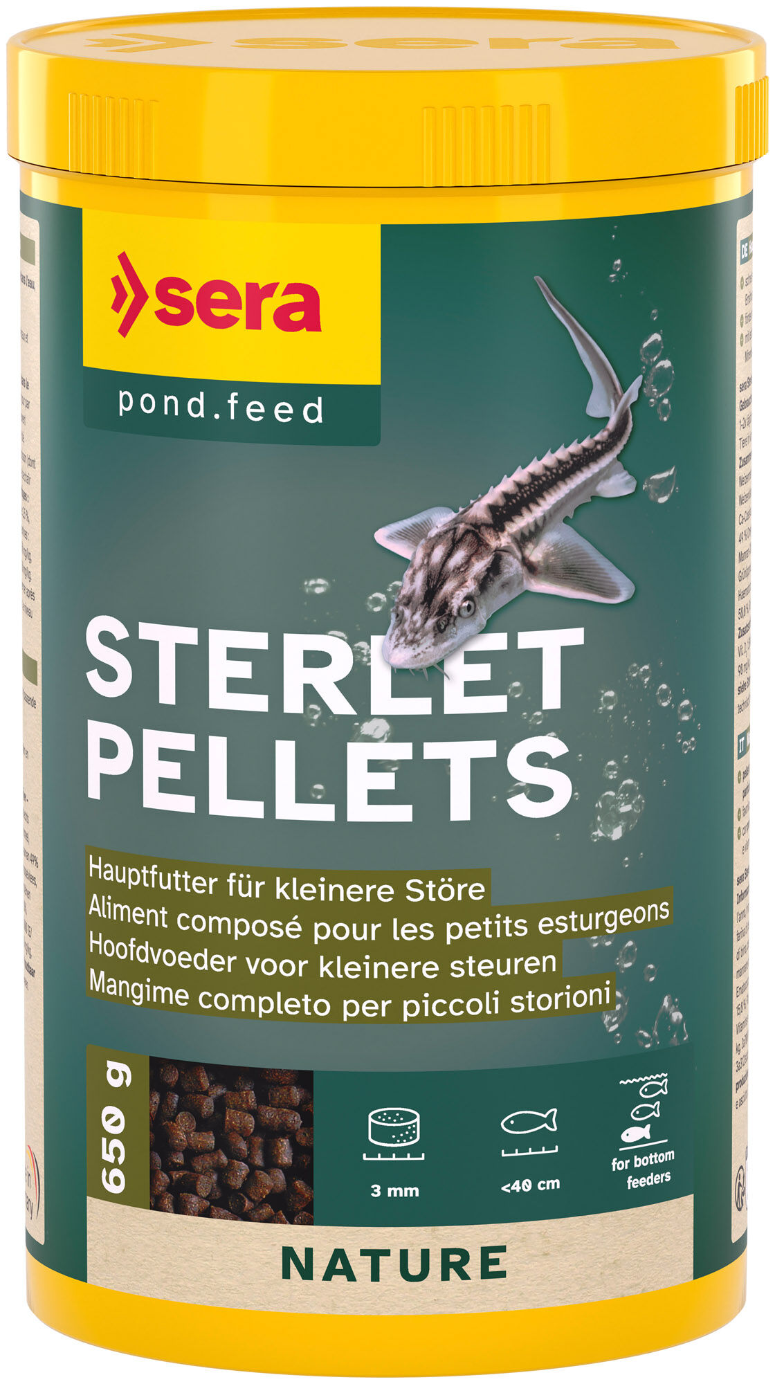Sera - Sterlet Pellets Nature pour Petits Esturgeons - 650g Image num&eacute;ro 1