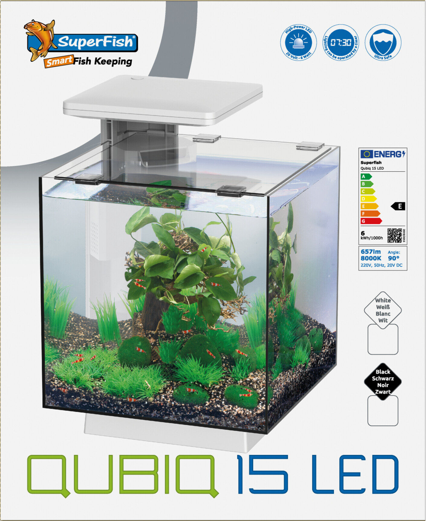 Superfish - Aquarium Design Qubiq 15 Led - Blanc Image num&eacute;ro 2