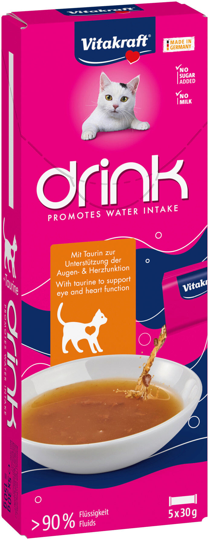 Vitakraft - Friandise Drink au Poulet + Taurine pour Chats - 5x30g Image num&eacute;ro 1