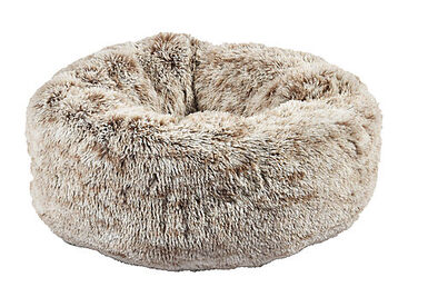 Bobby - Coussin Donut Poilu Taupe pour Chien - L