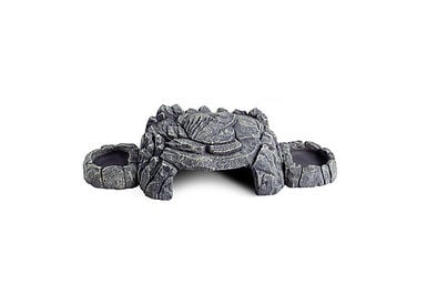 Reptizoo - Cachette + Gamelles Eau et Nourriture pour Reptiles - 22x14x9cm