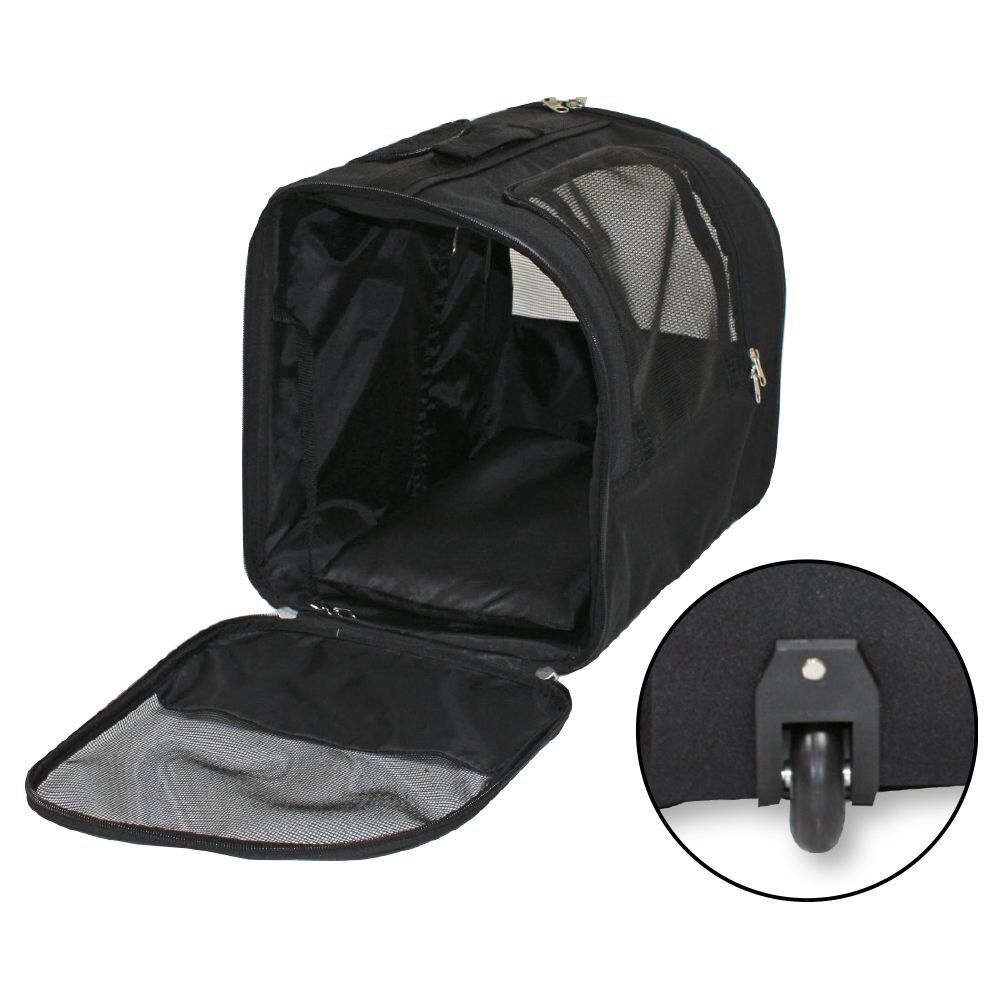 Croci - Sac de Transport Trolley Jolie Noir pour Chiens et Chats - 44x28x33cm Image num&eacute;ro 4