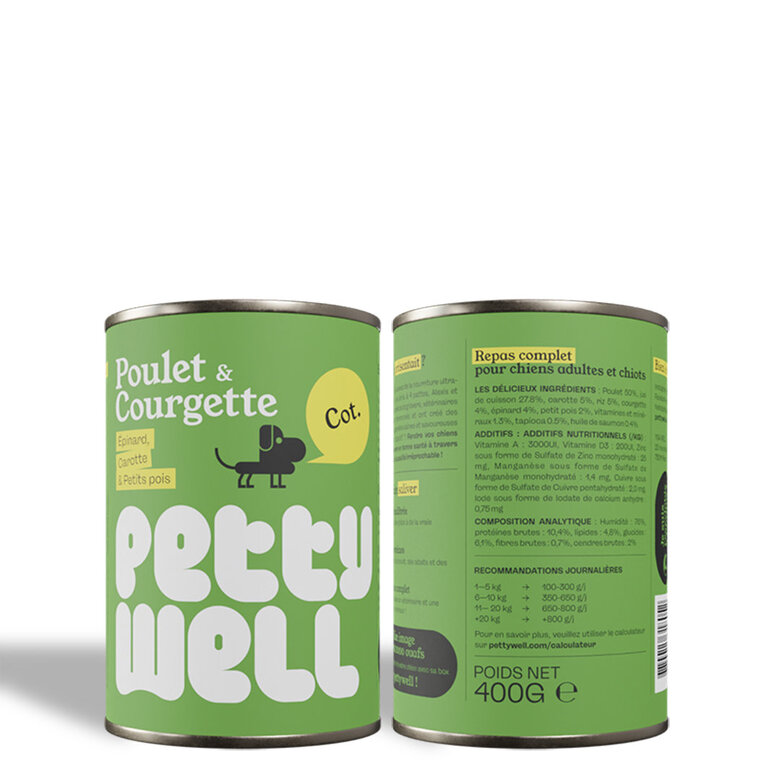 Petty Well - Pâtée au Poulet pour Chiens - 6x400g Image numéro 1 Petty Well - Pâtée au Poulet pour Chiens - 6x400g Image numéro 1