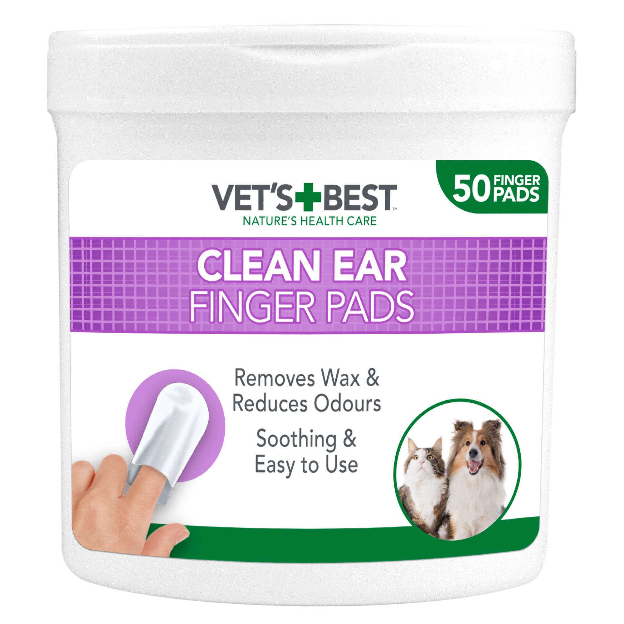 Vet's Best - Lingettes Doigt pour Nettoyage des Oreilles - x50 Image num&eacute;ro 1