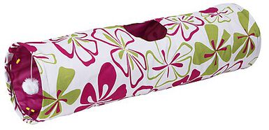 Kerbl - Tunnel pour chat Flower multicolor - 90 cm Ø25 cm
