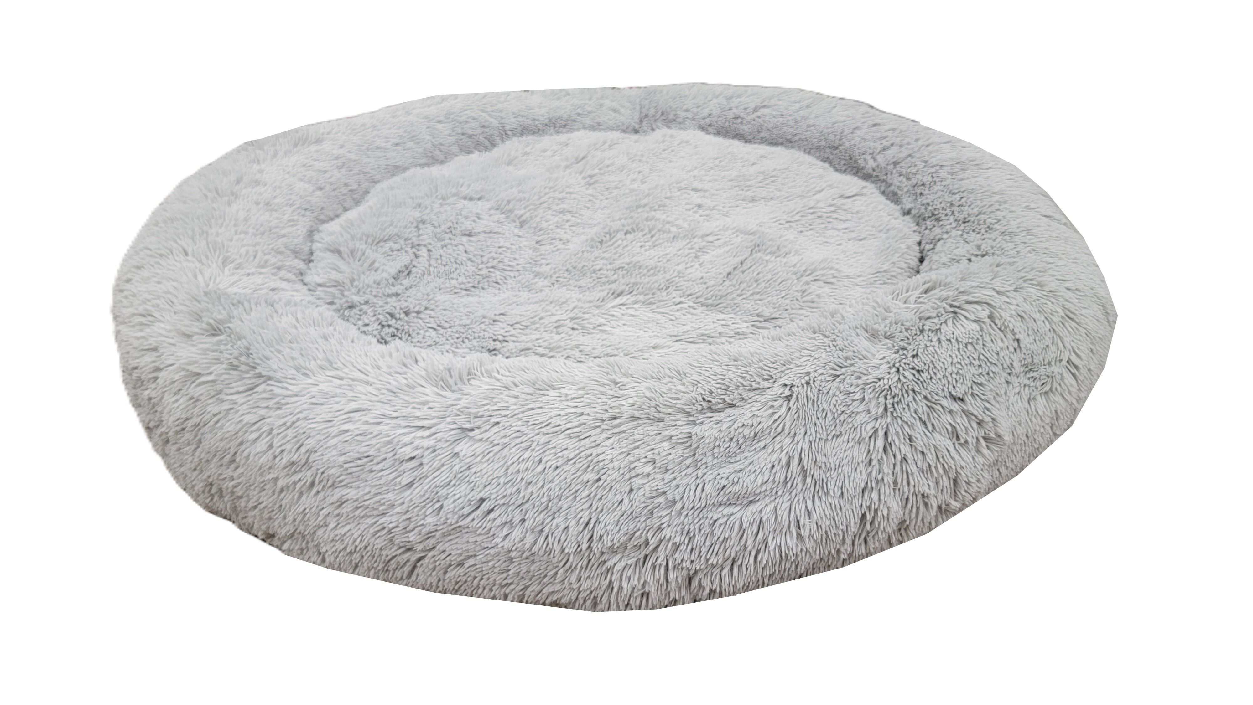 Leeby - Donut Anti-Stress en Peluche Douce Taille XXL pour Chien - Gris Image num&eacute;ro 2