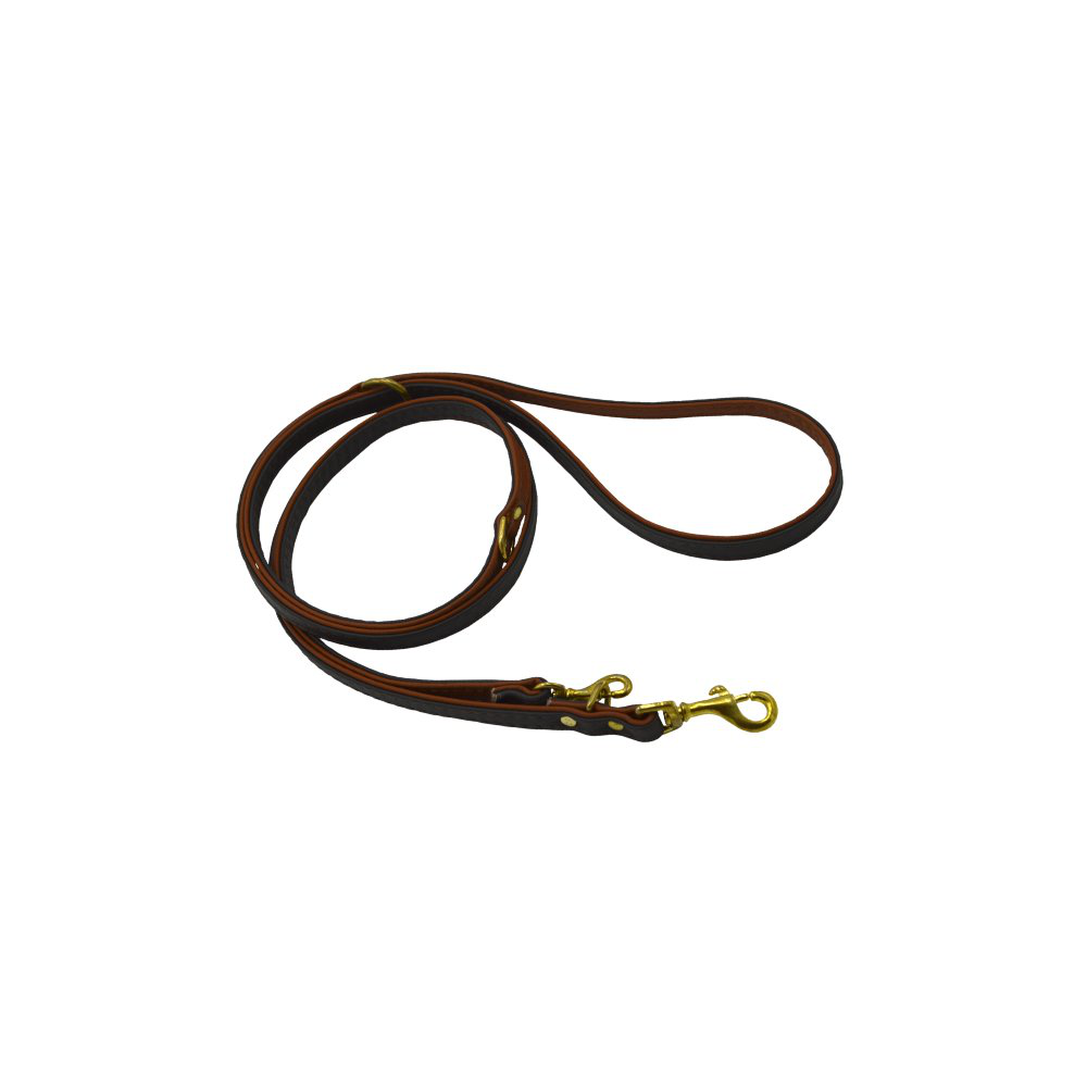 Comme Un Roi - Laisse Cuir Ajustable So Chic Marron / Caramel pour Chien - 200cm Image num&eacute;ro 1