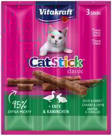 Vitakraft - Cat Stick Mini au Canard et Lapin pour Chat - x3