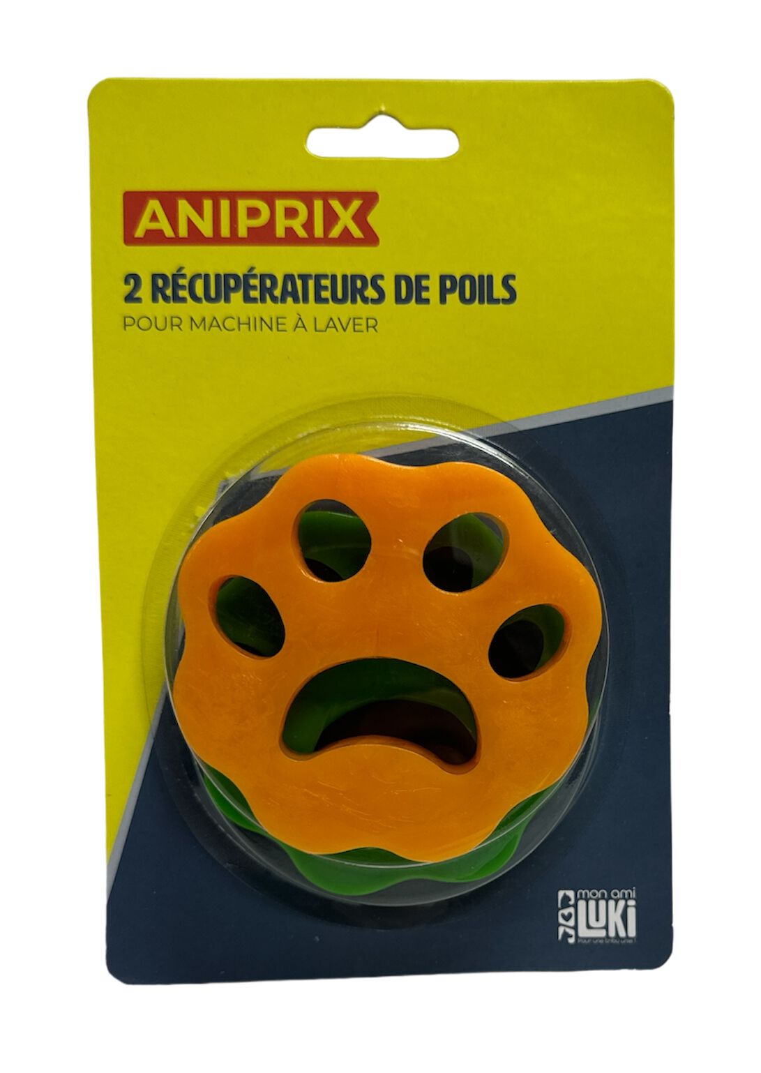 Mon Ami Luki - 2 R&eacute;cup&eacute;rateurs de Poils Textile pour Machine &agrave; Laver - 9x9x1,5cm Image num&eacute;ro 1